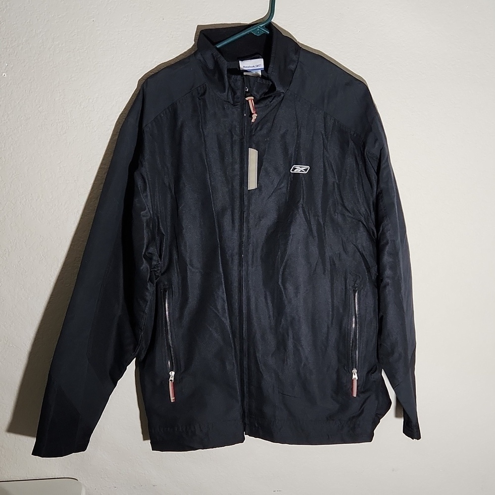Reebok Windbreaker Jacket Size L Black